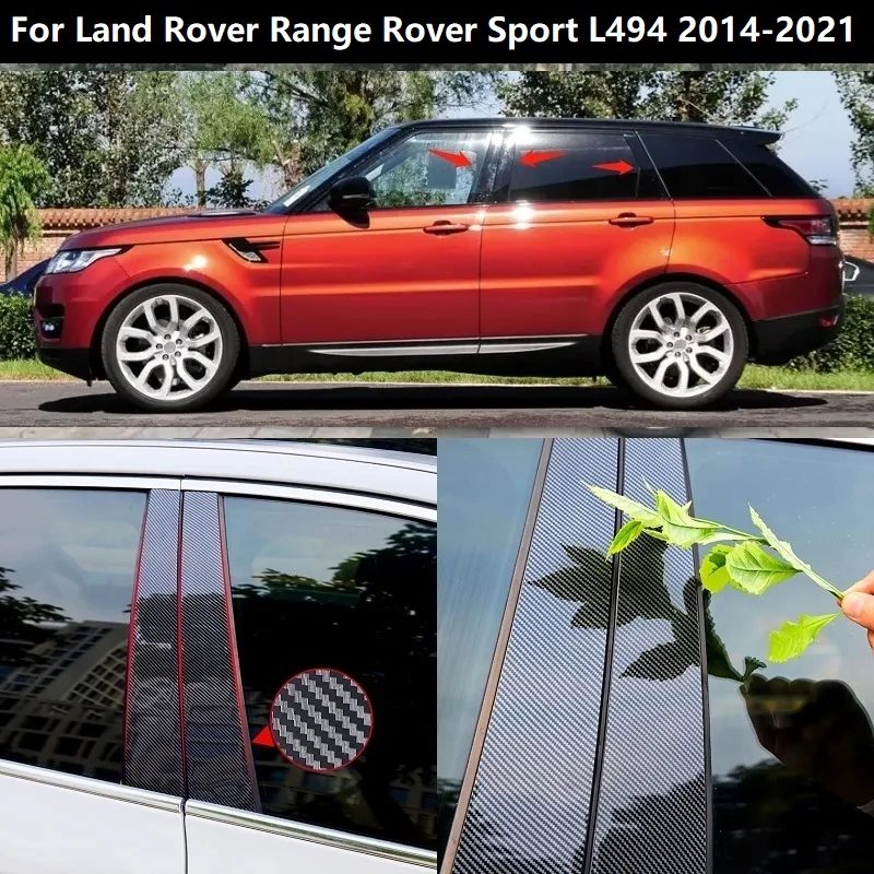 6PCS Carbon Fiber Window Trim Cover BC Column Sticker For Land Rover Range Rover Sport L494 2014-2021 Polished Pillar Posts
6PCS Carbon Fiber Window Trim Cover BC Column Sticker For Land Rover Range Rover Sport L494 2014-2021 Polished Pillar Posts