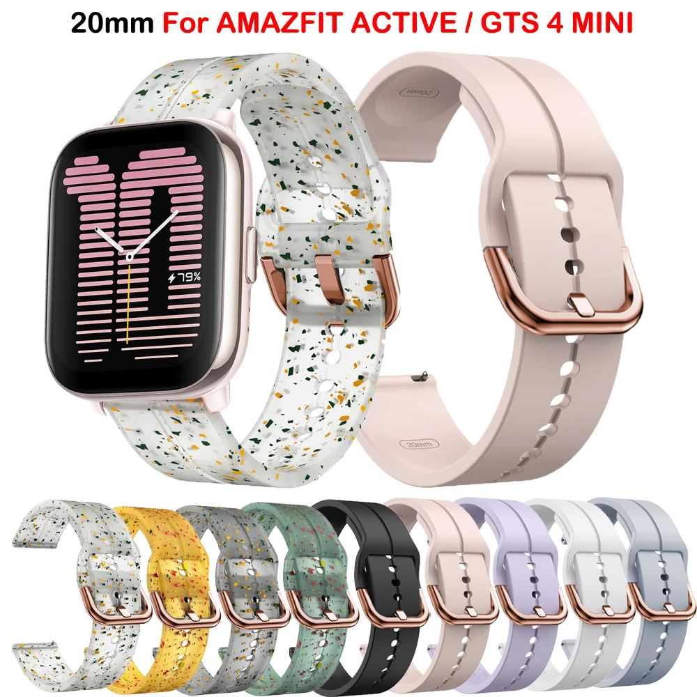 

20mm Strap For Amazfit Active Smart Watch Band for Amazfit GTS 4 2 mini 3 2E Bracelet Bip U 3 Pro GTR Mini 42mm Wristband Correa