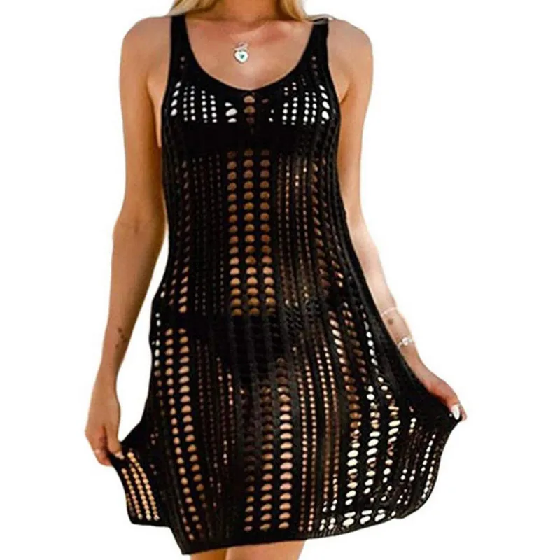 Women Hollow Out Beach Dress Sexy V Neck Sleeveless Crochet Swimsuit Cover Up Dress
Women Hollow Out Beach Dress Sexy V Neck Sleeveless Crochet Swimsuit Cover Up Dress