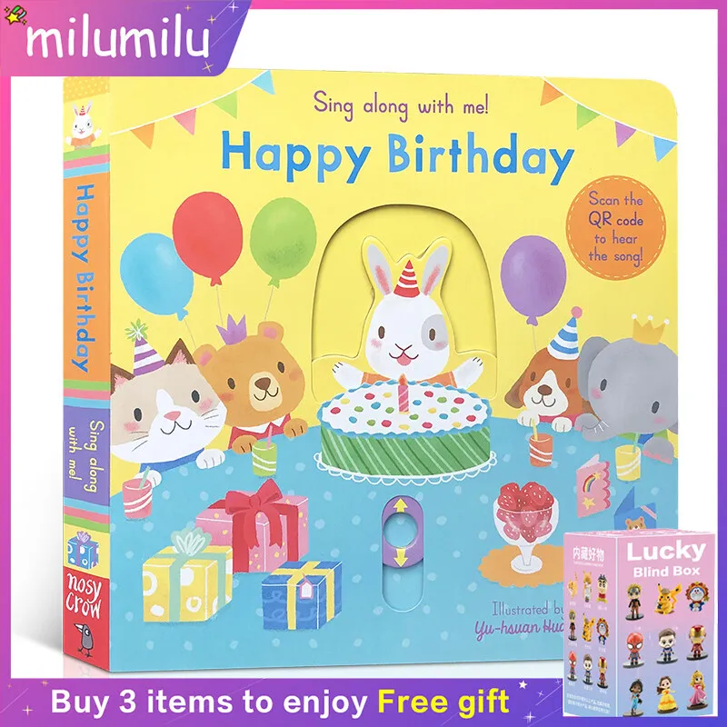 

MiluMilu Sing Along With Me We Happy Birthday Board Book Buku Original English Book Montessori Toys