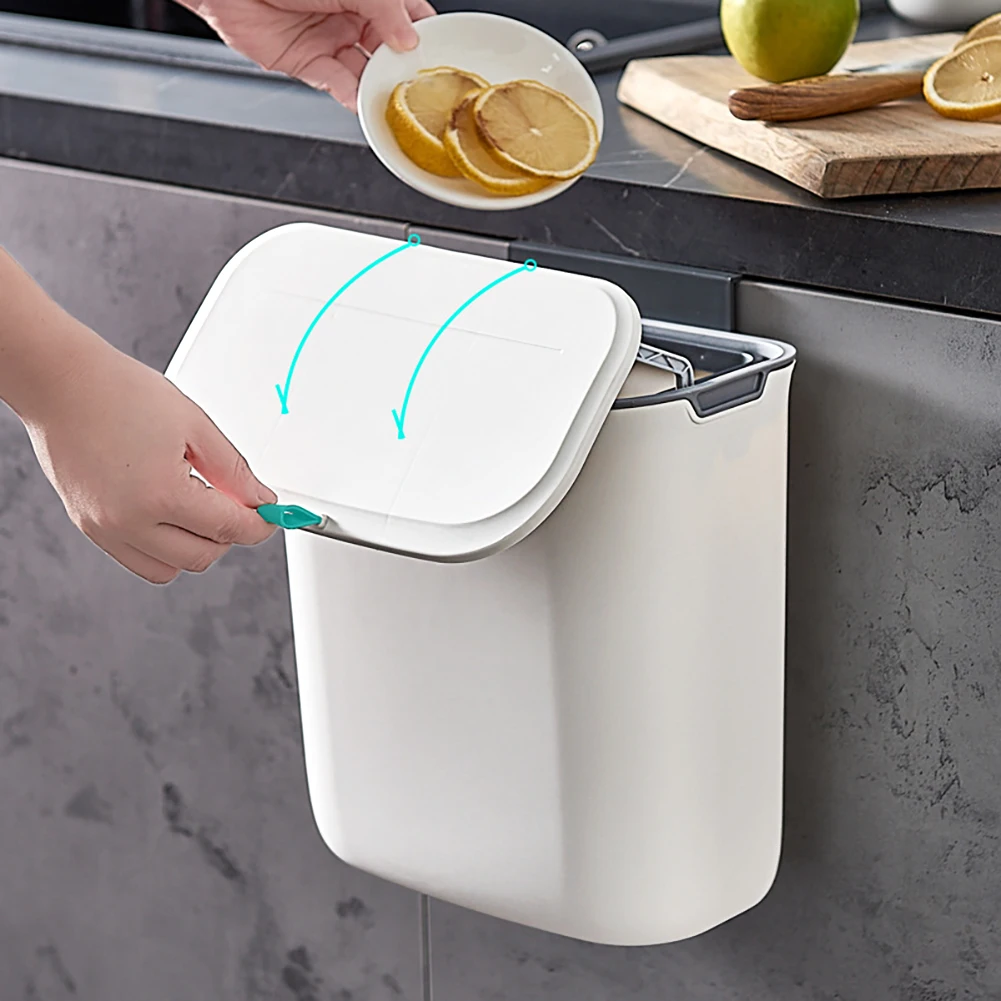 Wholesales New 7L/9L Wall mounted Hanging Trash Can with Lid wall-mounted Compost Bin for Kitchen Cabinet Door
Wholesales New 7L/9L Wall mounted Hanging Trash Can with Lid wall-mounted Compost Bin for Kitchen Cabinet Door