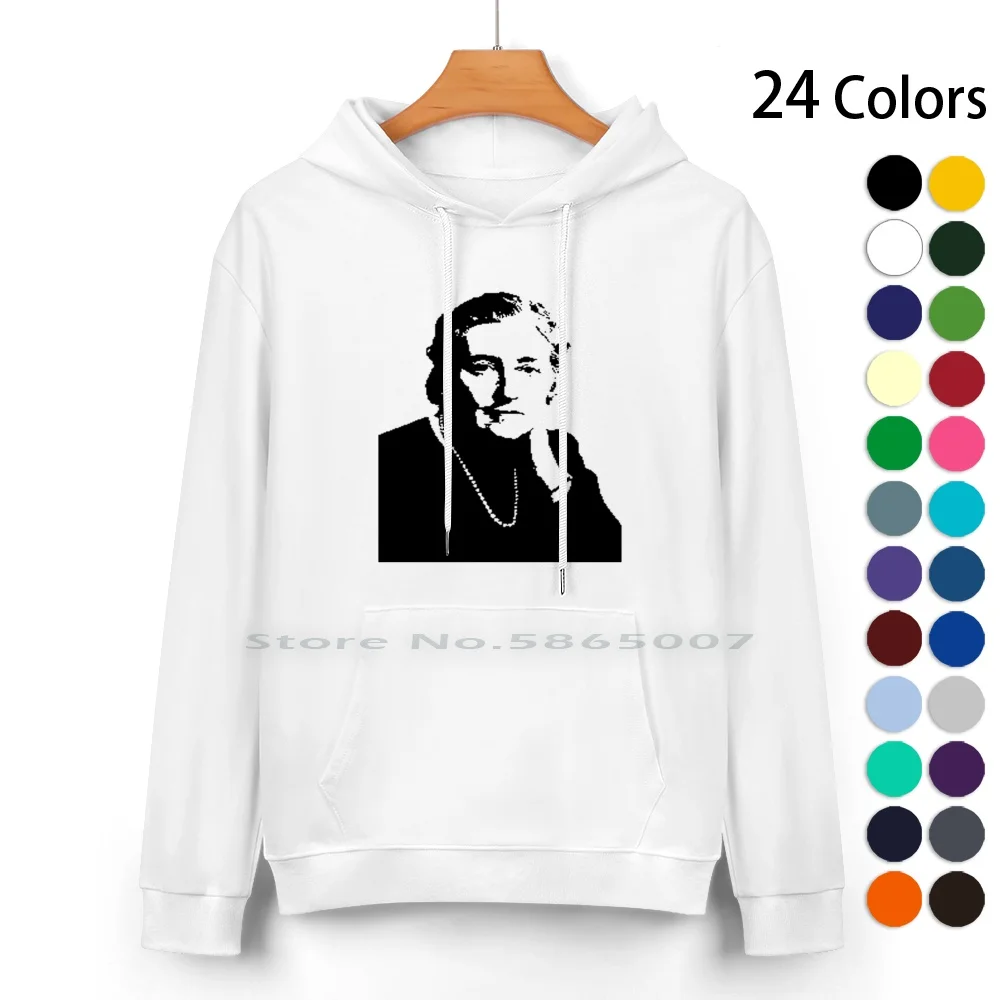 

The Great Agatha Pure Cotton Hoodie Sweater 24 Colors Agatha Christie Detective Hercule Poirot Literature Books Miss Marple