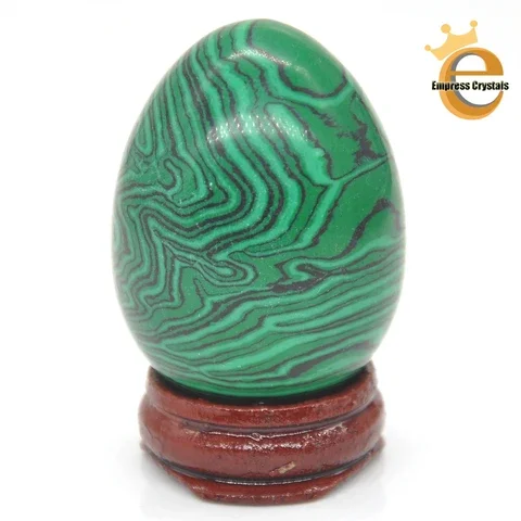 

35x50mm Natural Malachite Turquoise Quartz Crystal Egg Gemstone Healing Sphere stand Reiki Ornament Home Decoration Massage Palm