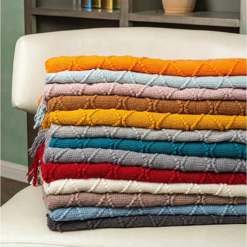 Textile City Ins Home Decoration Solid Knitted Blanket Bedspread for Autumn Diamond Comfortable Breathable Sofa Cover 127x172cm
Textile City Ins Home Decoration Solid Knitted Blanket Bedspread for Autumn Diamond Comfortable Breathable Sofa Cover 127x172cm