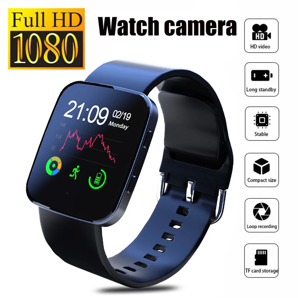 1080P HD Mini Camera Smart Watch DV Professional Digital Voice Video Recorder Audio Encryption Dictaphone Motion Anti-shake USB
1080P HD Mini Camera Smart Watch DV Professional Digital Voice Video Recorder Audio Encryption Dictaphone Motion Anti-shake USB