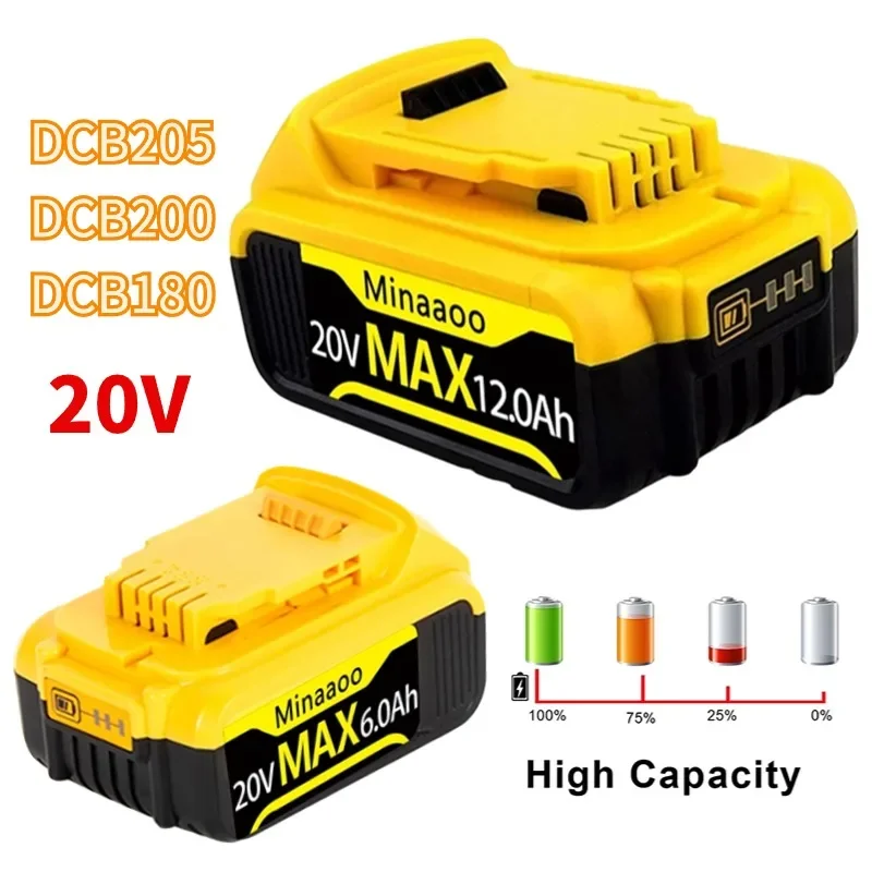 Upgrade For Dewalt DCB200 20V 8.0AH/6.0Ah/5.0Ah Replacement Battery Compatible with For Dewalt 18V/20V Tools Battery+Charger
Upgrade For Dewalt DCB200 20V 8.0AH/6.0Ah/5.0Ah Replacement Battery Compatible with For Dewalt 18V/20V Tools Battery+Charger