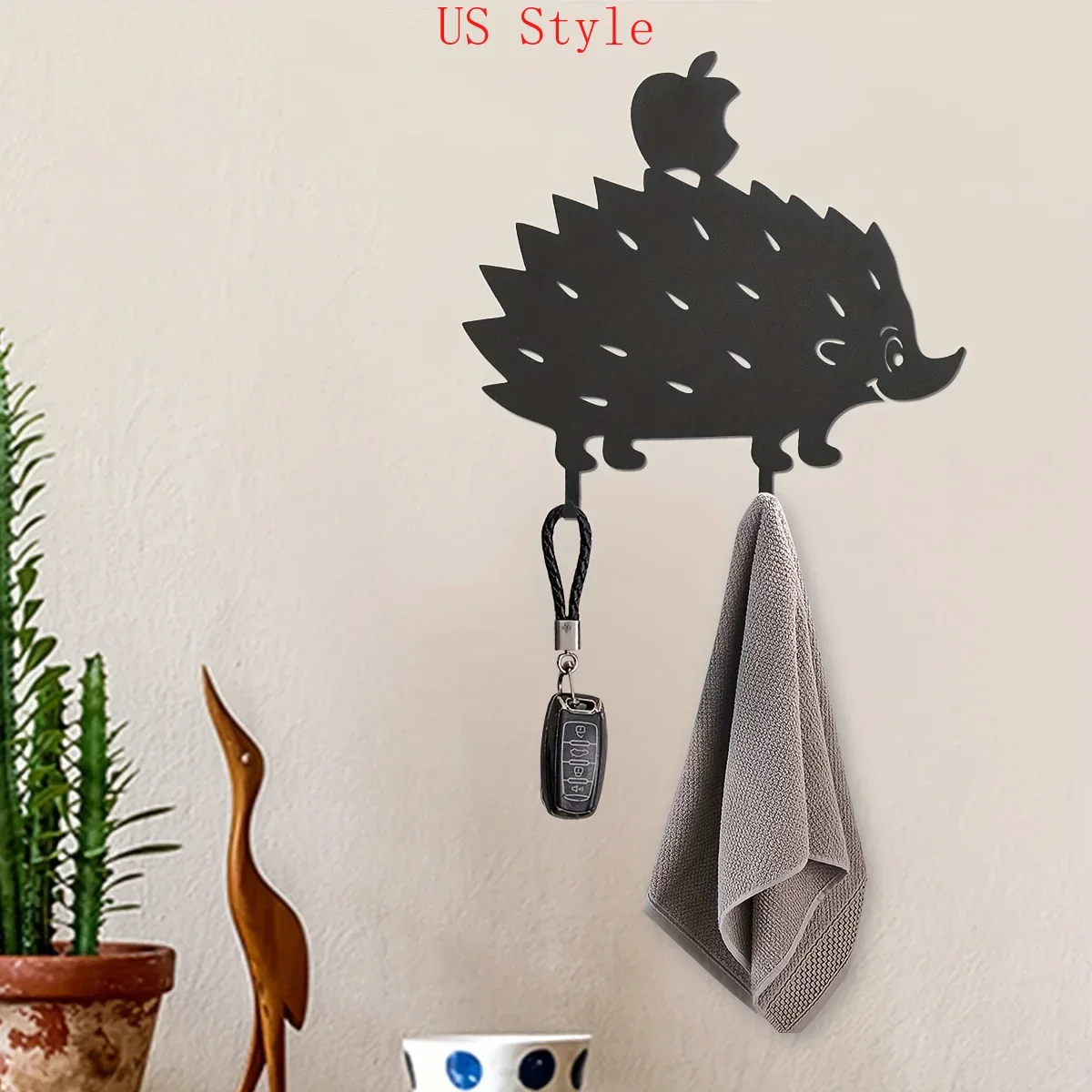 

Металлические креативные вешалки CIFBUY для ключей с изображением ежика, бытовые многофункциональные крючки для сумок и одежды, украшение для стен в гостиной