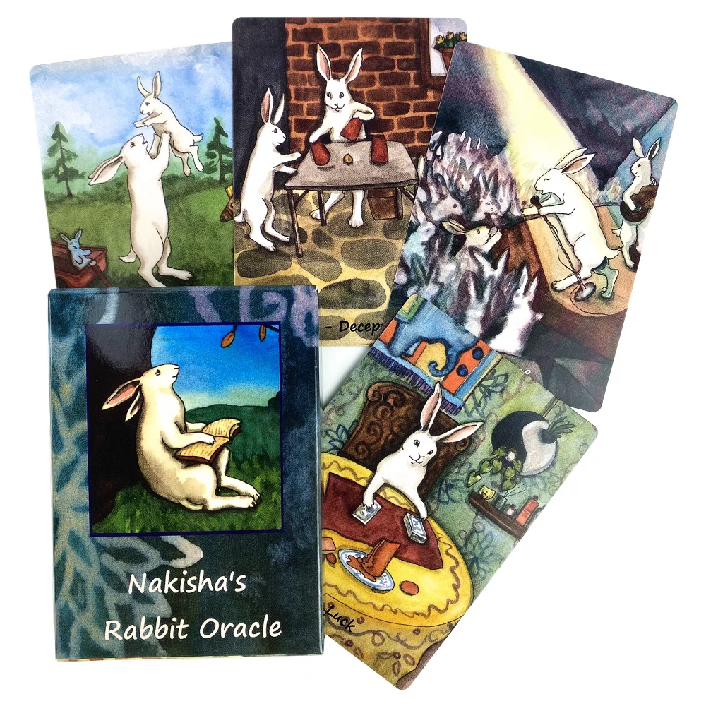 

Nakisha's Rabbit Oracle Cards Tarot Card Divination Board Game Cards Children's Mind Games Party Deck