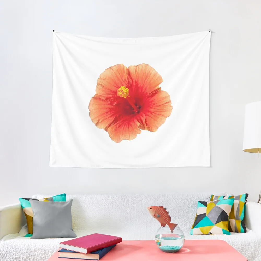 

Orange Hibiscus Tropical Flower Tapestry Hanging Wall Tapestry Japanese Room Decor Decor For Room