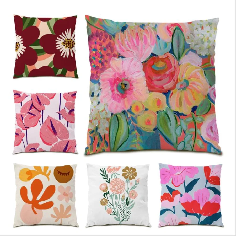 Flowers Pillow Cover Living Room Decoration Floral Printed Decorative Cushion Cover 45x45 Flocking Green Leave Home Decor E0742
Flowers Pillow Cover Living Room Decoration Floral Printed Decorative Cushion Cover 45x45 Flocking Green Leave Home Decor E0742