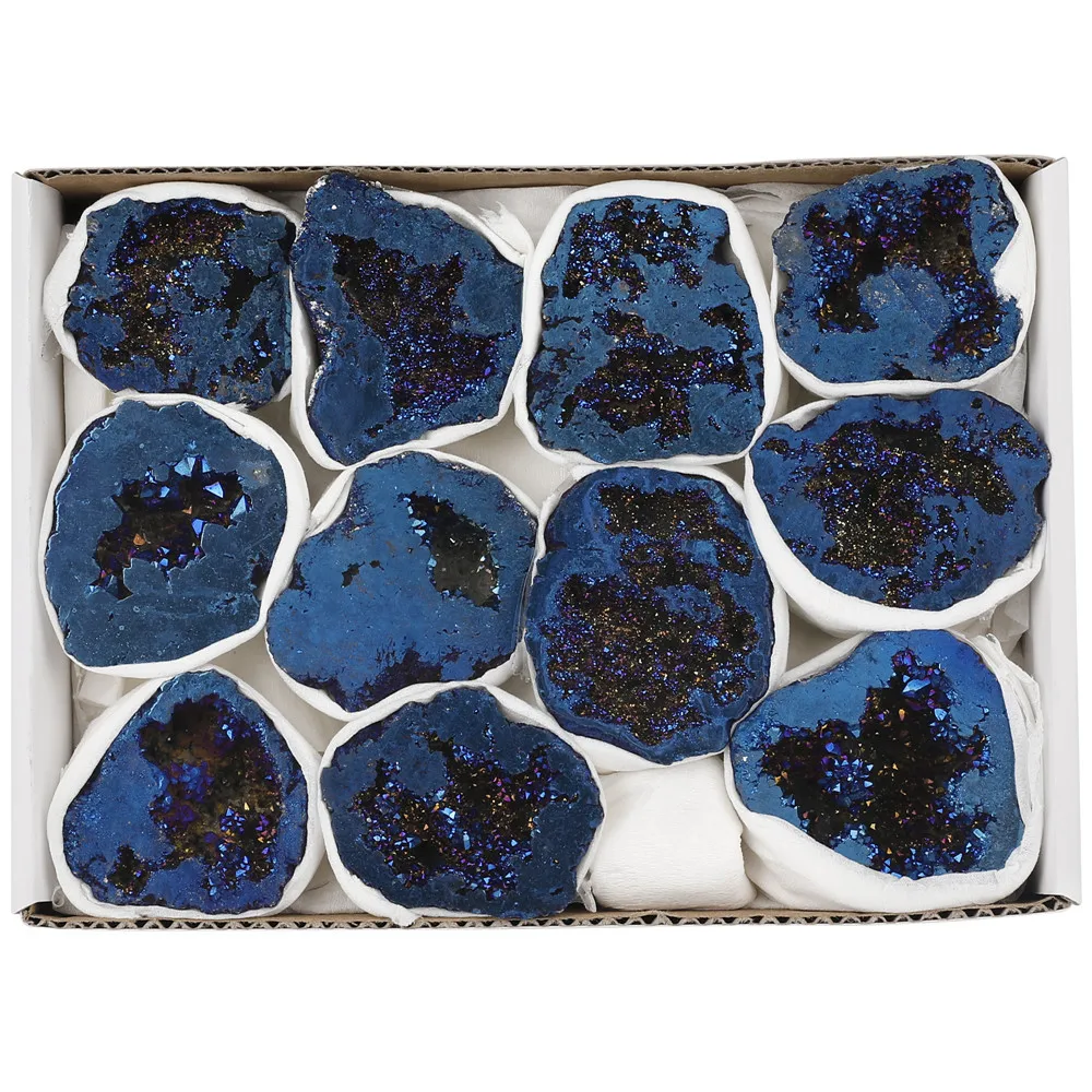 1Box/Set Natural Quartz Geode Crystal Cluster Plating Colors Agate Cluster Raw Mineral Home Decor Specimen
1Box/Set Natural Quartz Geode Crystal Cluster Plating Colors Agate Cluster Raw Mineral Home Decor Specimen