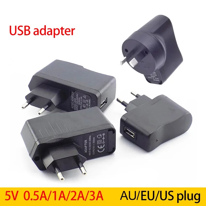 

EU AC to DC 2000ma Power Supply Adapter for LED Strip Lights Phone, DC 5V 0.5A/1A/2A/3A 3000ma Micro USB Port Converter Charging