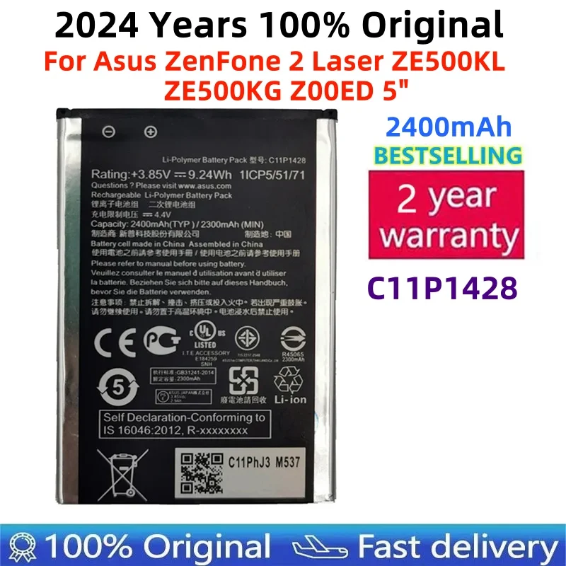 100% оригинальный сменный аккумулятор для телефона C11P1428 2400 мАч для Asus ZenFone 2 Laser ZE500KL ZE500KG Z00ED 5"
100% оригинальный сменный аккумулятор для телефона C11P1428 2400 мАч для Asus ZenFone 2 Laser ZE500KL ZE500KG Z00ED 5"