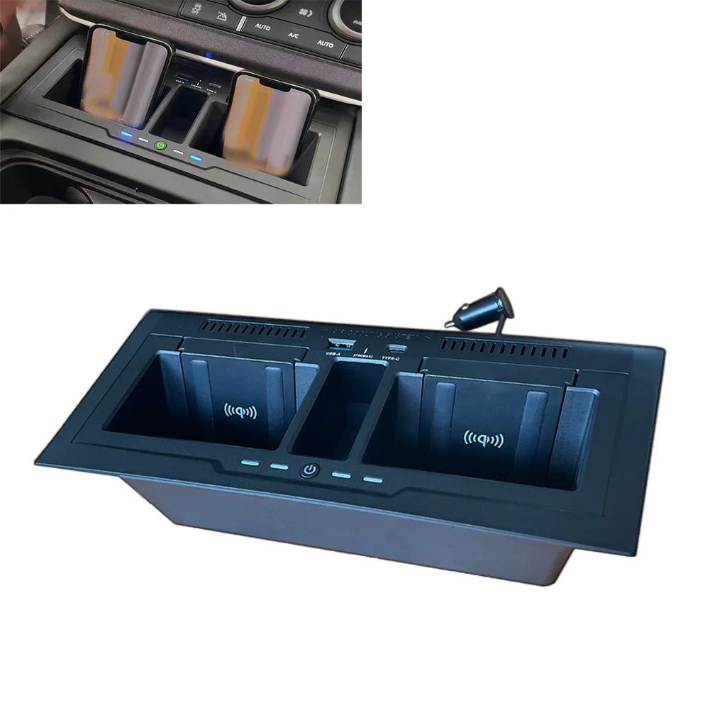 1pc Car Wireless Fast Charger Tray Pad Black ABS PC For Land Rover For Defender 90 110 2020-2023 For Wireless Charging Phones
1pc Car Wireless Fast Charger Tray Pad Black ABS PC For Land Rover For Defender 90 110 2020-2023 For Wireless Charging Phones
