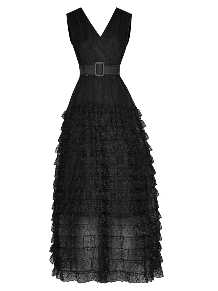 Sweetsince V-Neck Sleeveless Dress Lace up High Waist Ruffles Summer Women Black White Sexy Holiday Party 2023 Luxury Designer
Sweetsince V-Neck Sleeveless Dress Lace up High Waist Ruffles Summer Women Black White Sexy Holiday Party 2023 Luxury Designer