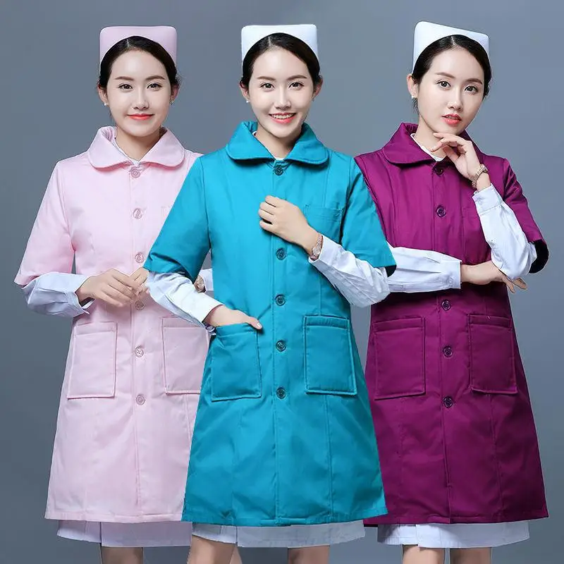 1Pc Winter Hospital Nurse Thickened Cotton-Padded Clothes Duty Keep Warm Solid Color Simplicity Vest Long Sleeve Uniform
1Pc Winter Hospital Nurse Thickened Cotton-Padded Clothes Duty Keep Warm Solid Color Simplicity Vest Long Sleeve Uniform
