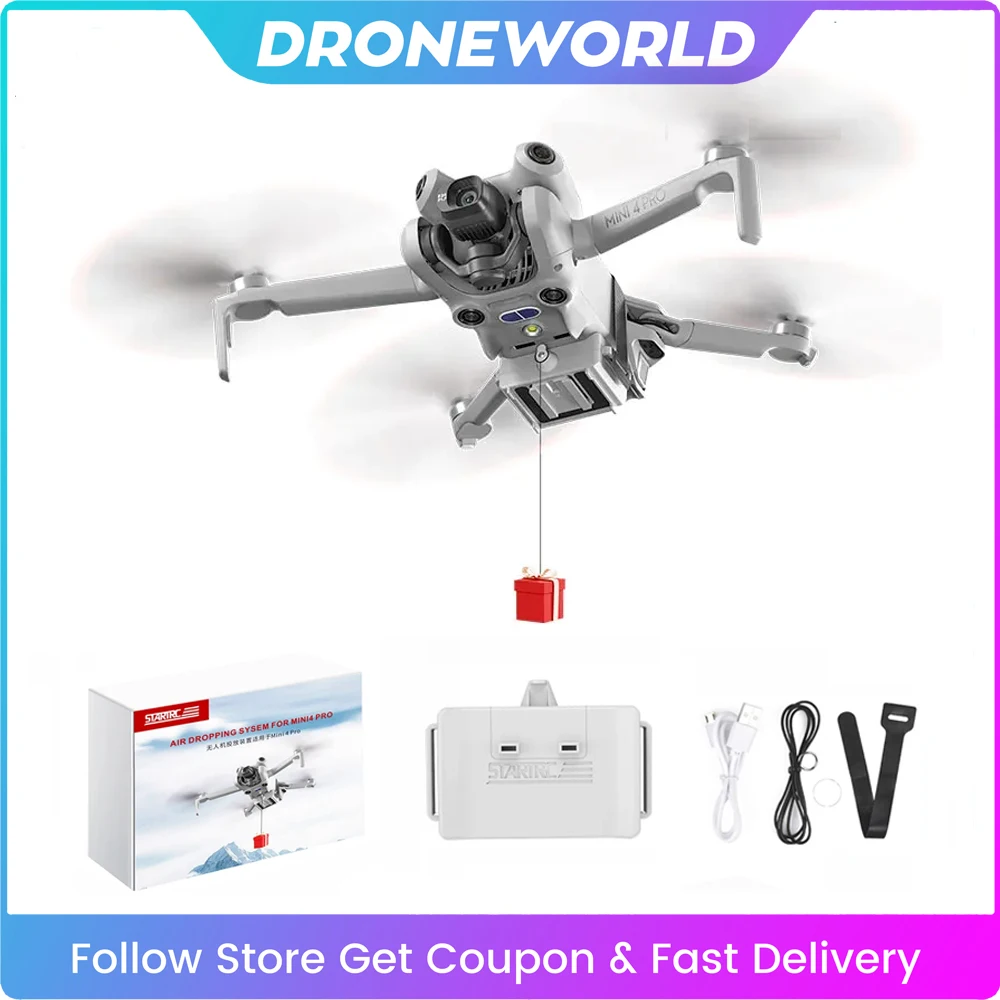 

STARTRC Airdrop System for DJI Mini 4 Pro Drone Air-dropping Dropper Sea Fishing Gift Wedding Ring Rescue Deliver Thrower