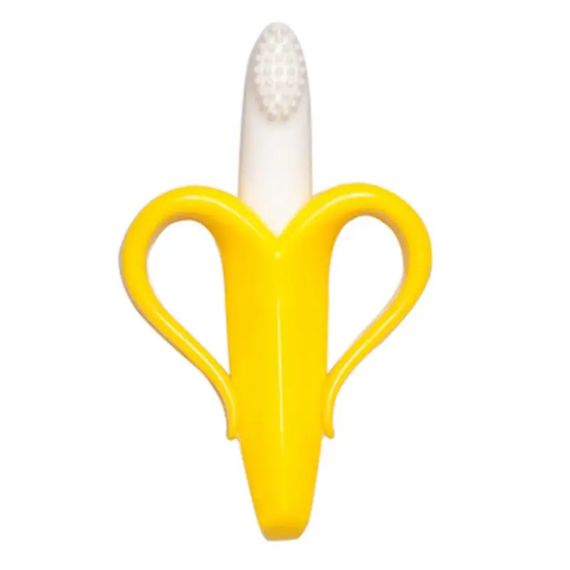 Baby Silicone Training Toothbrush Banana Shape Safe Toddle Teether Chew Toys Teething Ring Gift Infant Baby Chewing
Baby Silicone Training Toothbrush Banana Shape Safe Toddle Teether Chew Toys Teething Ring Gift Infant Baby Chewing