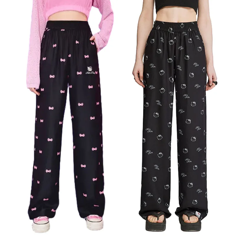 Sanrios Spring Summer Thin Casual Pants Hellokittys Cartoon Anime Cute Print All-Match Loose Slim Wide-Leg Trousers Women
Sanrios Spring Summer Thin Casual Pants Hellokittys Cartoon Anime Cute Print All-Match Loose Slim Wide-Leg Trousers Women