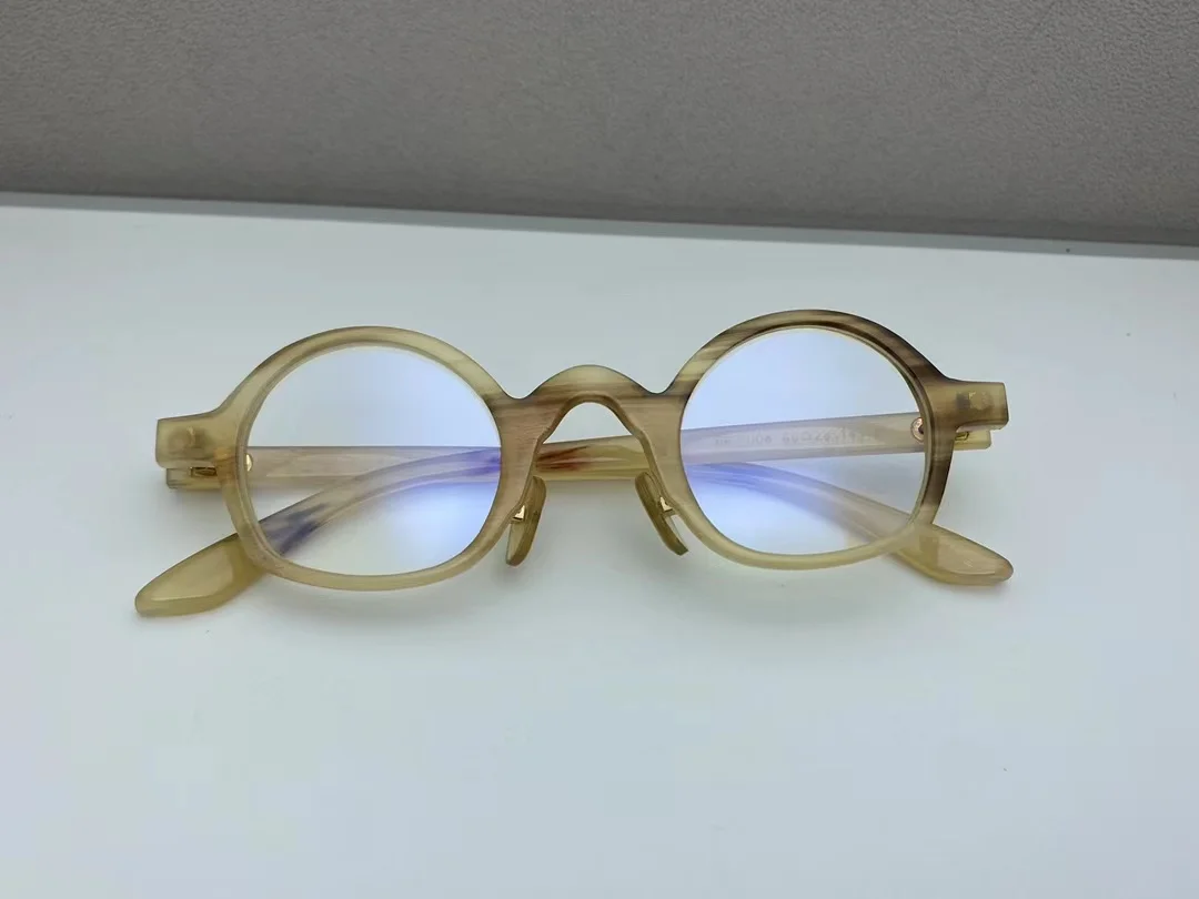 

Top Quality Buffalo Horn-rimmed Titanium Glasses Men Vintage Myopia Eyeglasses Frame Unique Handmade Rectangle Eyewear Oculos