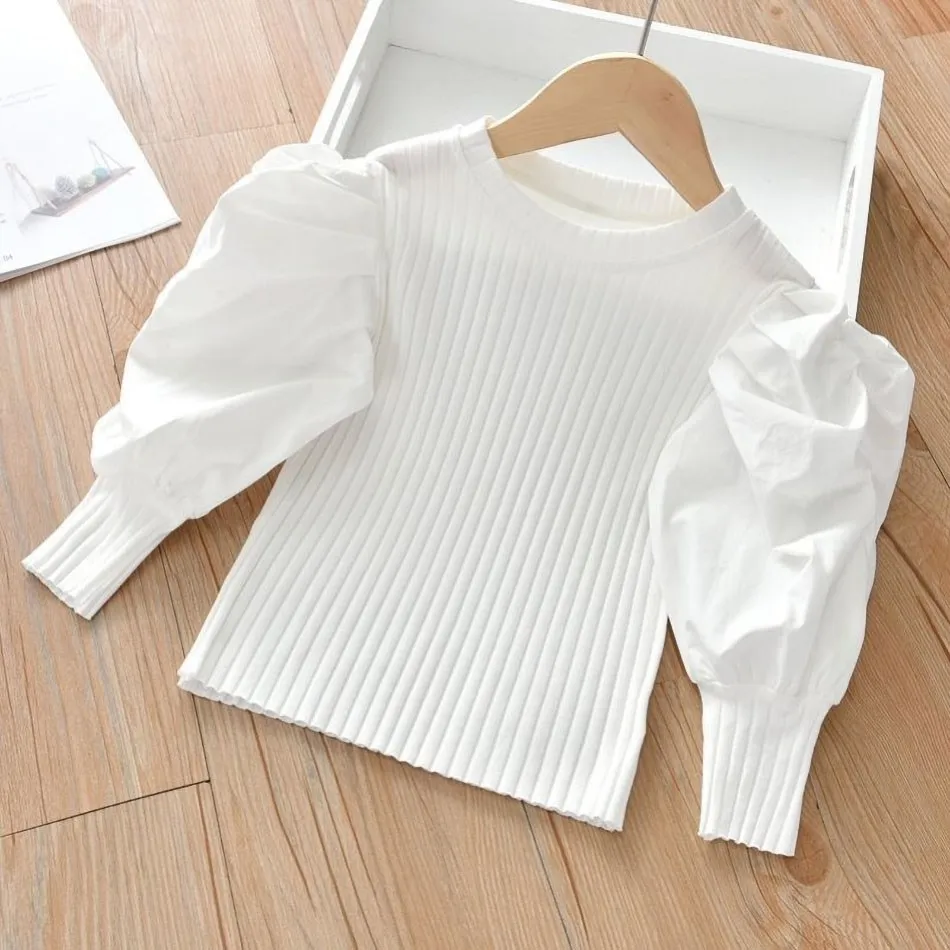 

2-8Years Girls Knitted Sweaters Children Clothing Kids Sweater Knitwear Long Sleeve Cotton Baby Girl Pullover Tops Baby Sweater