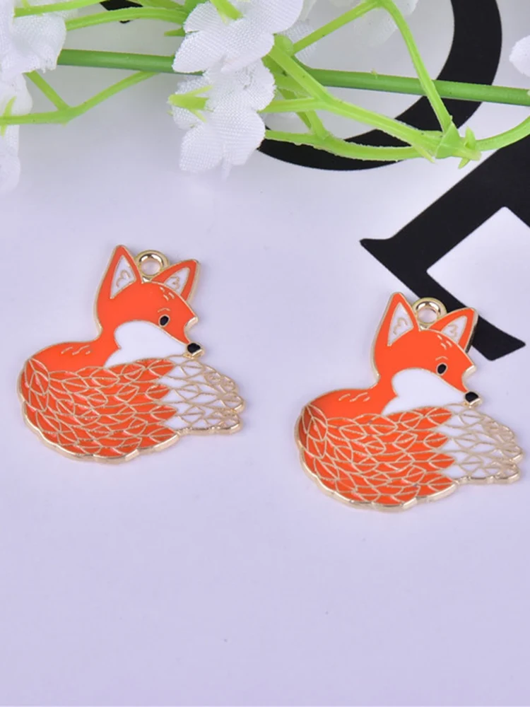 Y2k Enamel Fox Charm Earring Pendant for Jewelry Making Bracelet Necklace Accessories Diy Finding Gold Plated Craft Supplies
Y2k Enamel Fox Charm Earring Pendant for Jewelry Making Bracelet Necklace Accessories Diy Finding Gold Plated Craft Supplies