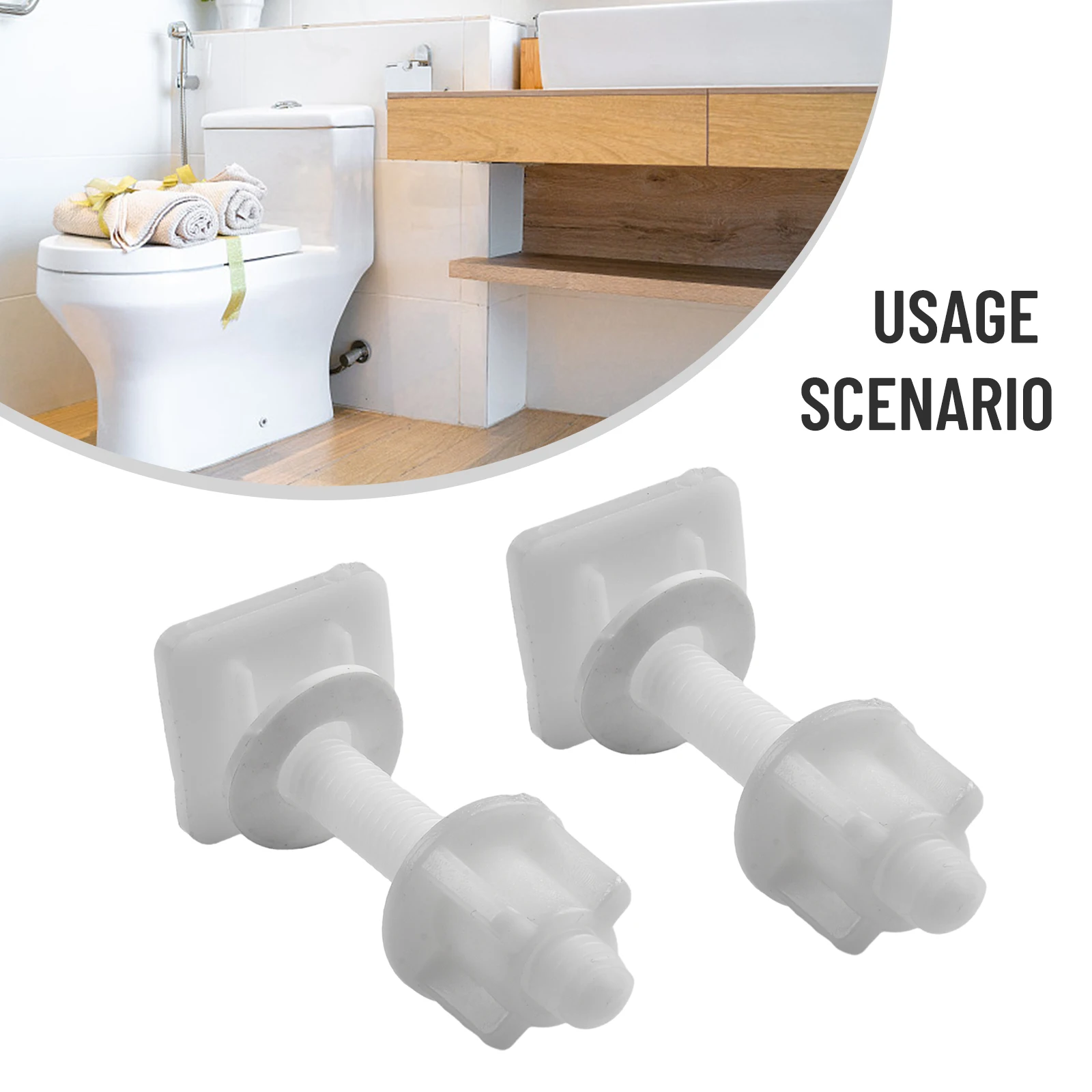 Plastic Toilet Seat Hinge Repair Bolts Fitting ///Screws Washers Kit Accessories ///Universal Household Replacement Toilet Parts
Plastic Toilet Seat Hinge Repair Bolts Fitting ///Screws Washers Kit Accessories ///Universal Household Replacement Toilet Parts