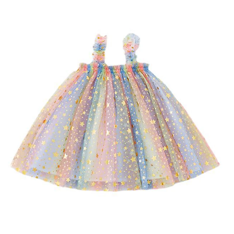 Summer Toddler Princess Dress Star Print Hanging Strap Girls Dress Fluffy Baby Girls Mesh Dress Children Clothing
Summer Toddler Princess Dress Star Print Hanging Strap Girls Dress Fluffy Baby Girls Mesh Dress Children Clothing