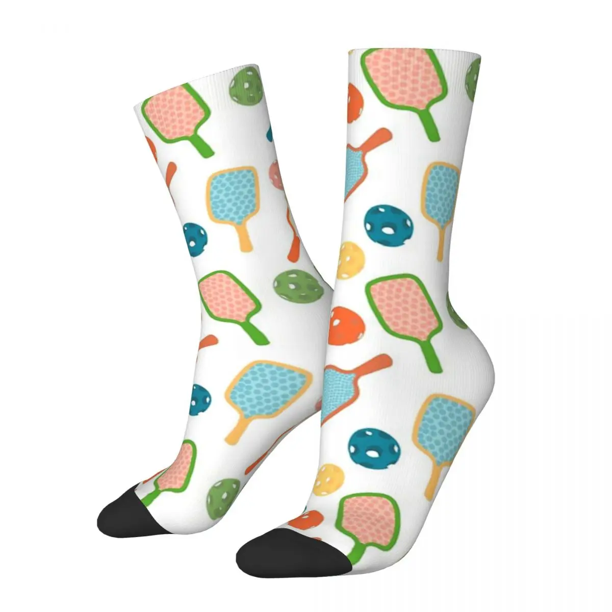 

Sunny Pickleball Pattern Socks Harajuku Sweat Absorbing Stockings All Season Long Socks Accessories for Unisex Birthday Present