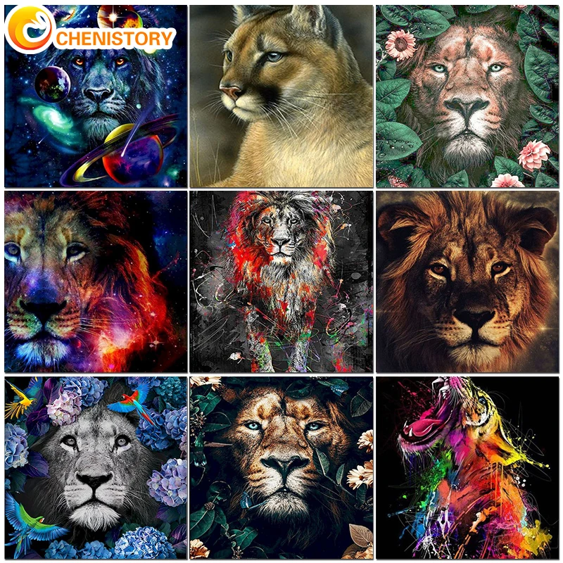 CHENISTORY Oil Diy Painting By Numbers Lion On Canvas Colourful Animals Adults Kit Wall Painting For Room Home Decoration Gift
CHENISTORY Oil Diy Painting By Numbers Lion On Canvas Colourful Animals Adults Kit Wall Painting For Room Home Decoration Gift