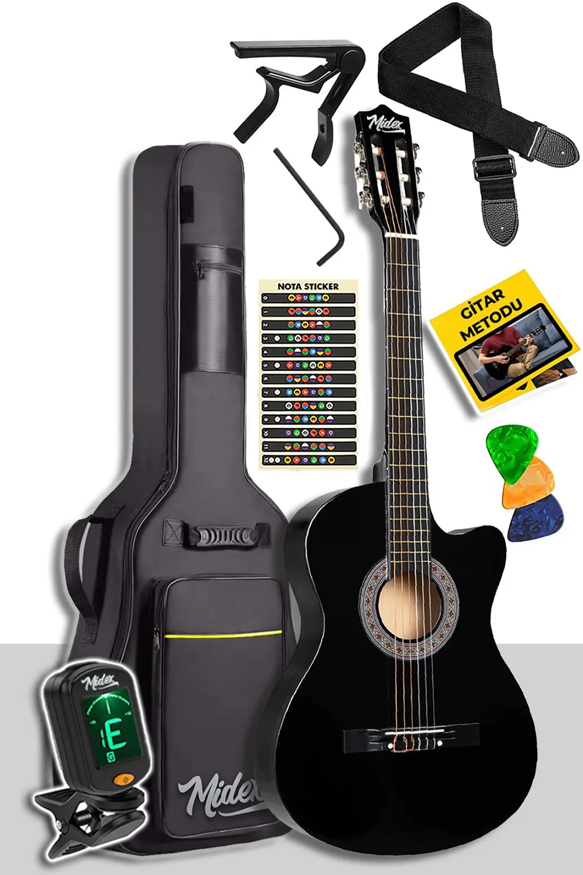 Cg390bk-xbag Black Classic Guitar 4/4 Neck Adjustable Cutout Case Full Set Entertainment Musical Instrument
Cg390bk-xbag Black Classic Guitar 4/4 Neck Adjustable Cutout Case Full Set Entertainment Musical Instrument