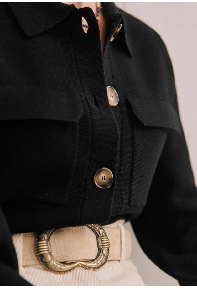 Women Knit Cardigan Solid Color Turn-down Collar Knitwear Top Single Breasted Simple Sweater with Double Pockets for Female 12 Mallzona S8e3e02d9b3c94560be28ff13fdd70f82I Women Knit Cardigan Solid Color Turn-down Collar Knitwear Top Single Breasted Simple Sweater with Double Pockets for Female Mallzona