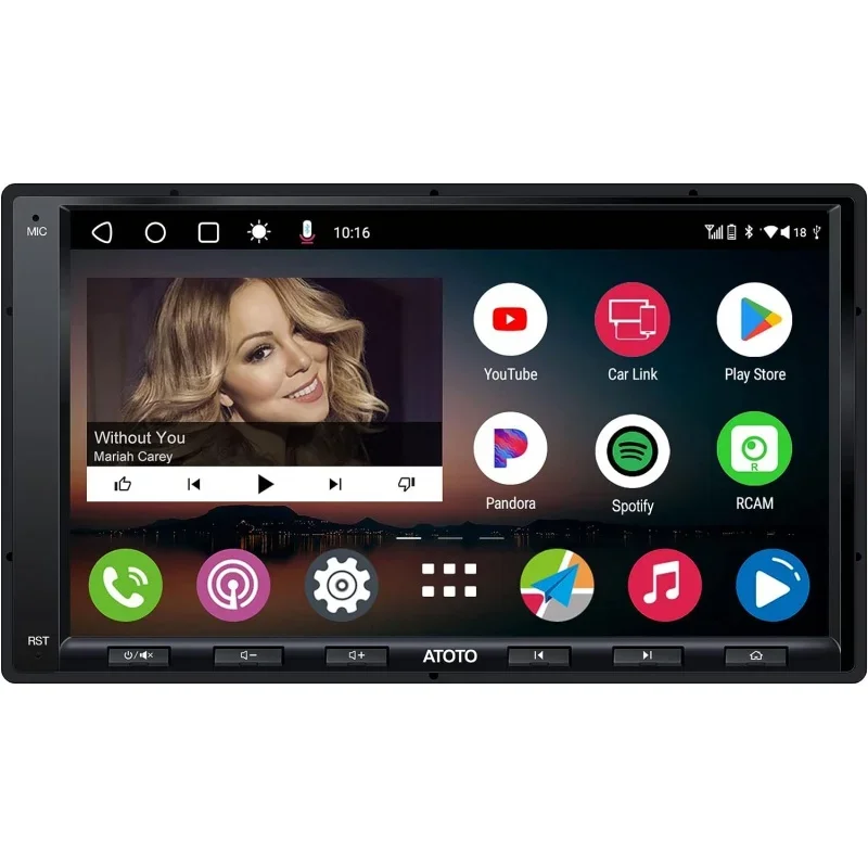 

ATOTE A6PF Android Double-DIN Car Stereo, Wireless CarPlay, Wireless Android Auto, Mirrorlink, 7 "Touchscreen in-Dash Navigation