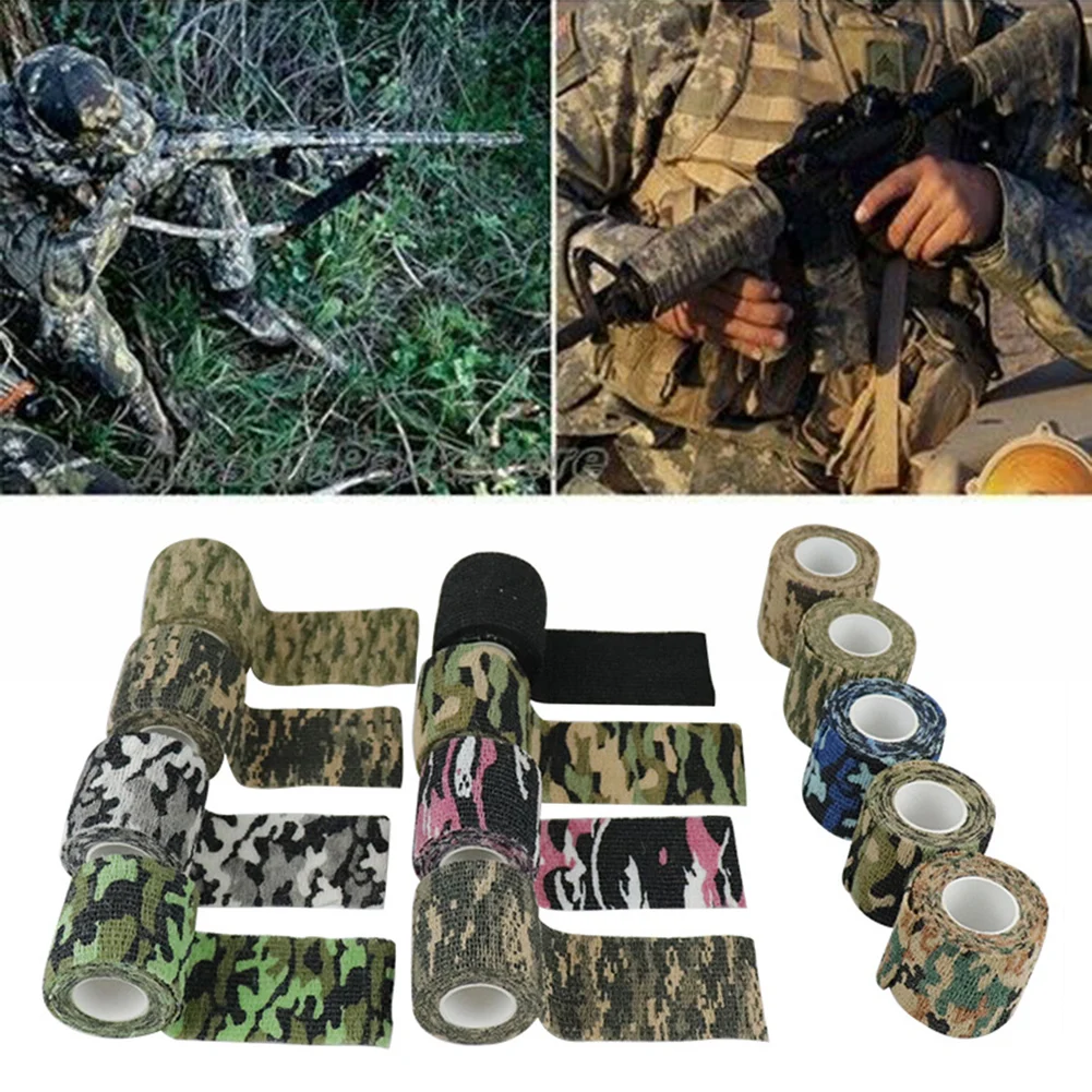 1/12 Rolls Self-adhesive Non-woven Camouflage Hunting Camo Tape Bandages Non-woven Fabric Longlifespan Hunting Accessories
1/12 Rolls Self-adhesive Non-woven Camouflage Hunting Camo Tape Bandages Non-woven Fabric Longlifespan Hunting Accessories