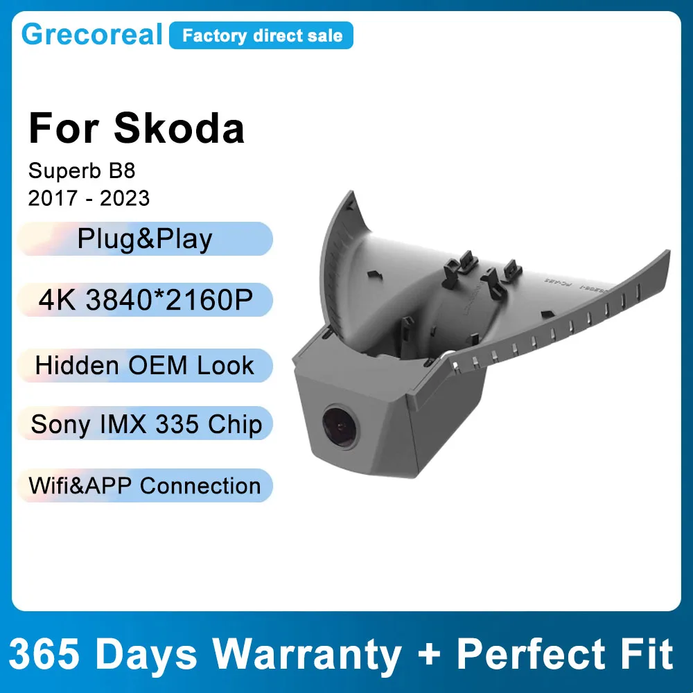 Grecoreal Front Rear 2K 4K Wifi Dash Cam Car DVR for Skoda Superb B8 2023 2022 2021 2020 2019 2018 OEM Dual Dash Camera Dashcam
Grecoreal Front Rear 2K 4K Wifi Dash Cam Car DVR for Skoda Superb B8 2023 2022 2021 2020 2019 2018 OEM Dual Dash Camera Dashcam