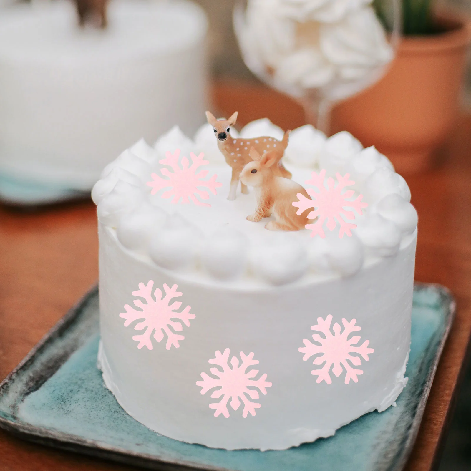 Edible Snowflakes Cake Decor Cupcake Toppers Winter Christmas Party Cake Decorative Decors Rice Paper Snowflake Cake 
Edible Snowflakes Cake Decor Cupcake Toppers Winter Christmas Party Cake Decorative Decors Rice Paper Snowflake Cake