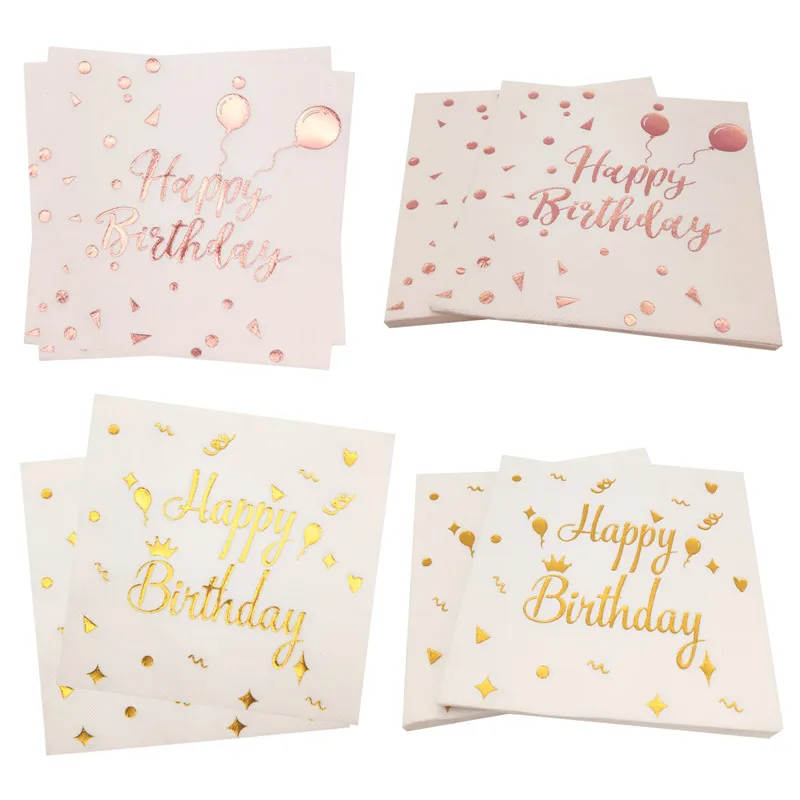 

Одноразовые бумажные салфетки ко дню рождения для детей и взрослых, 10 шт.