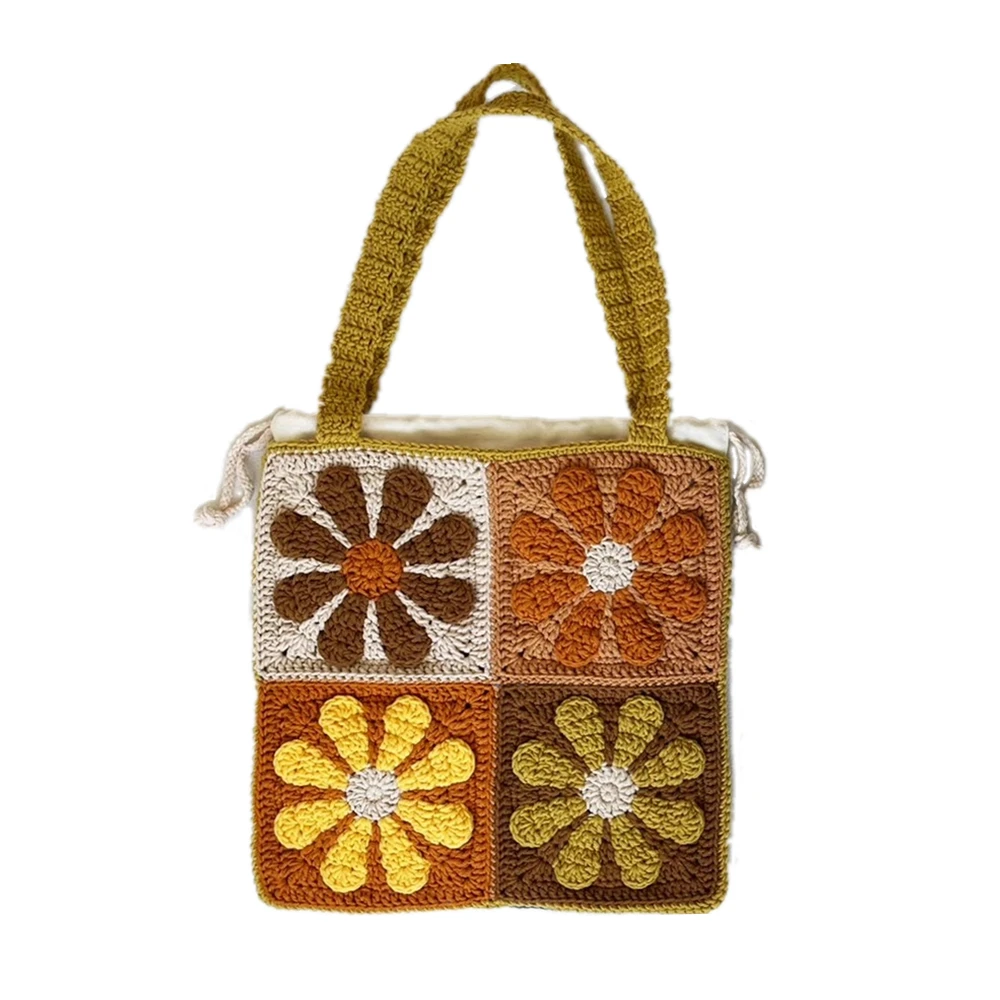 Reversible double-sided Crochet Colorful Boho Hand-made Chrysanthemum Flower Granny Square Chic Shoulder Bags For Winter
Reversible double-sided Crochet Colorful Boho Hand-made Chrysanthemum Flower Granny Square Chic Shoulder Bags For Winter
