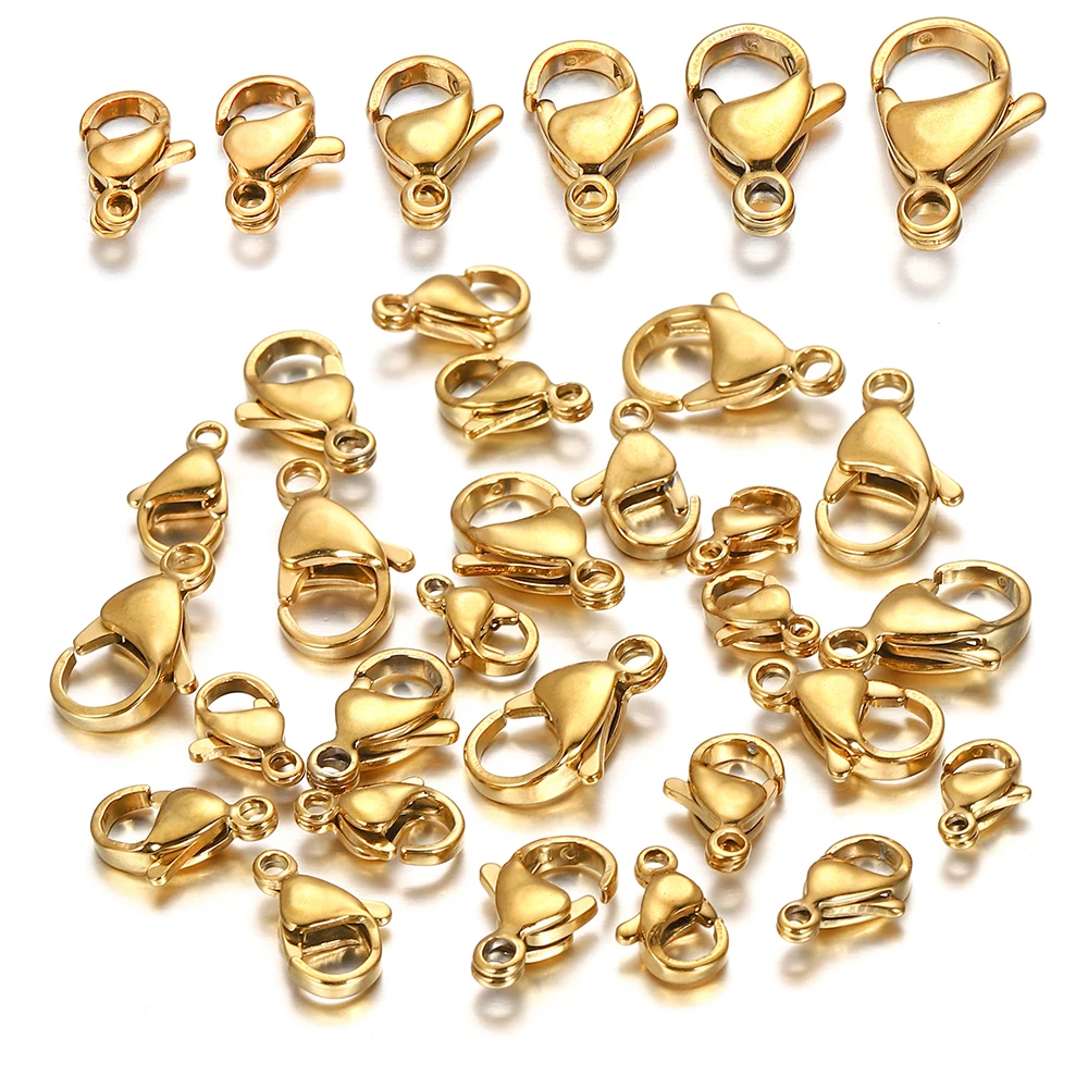 10pcs/lot Stainless Steel Lobster Clasp Hooks Bracelet Necklace Chain Connectors For DIY Jewelry Making Supplies Accessories
10pcs/lot Stainless Steel Lobster Clasp Hooks Bracelet Necklace Chain Connectors For DIY Jewelry Making Supplies Accessories