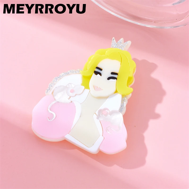 MEYRROYU Crown Girl Shape Brooch for Woman Acrylic Material Trendy Design Simple New Trends Handmade Chic Birthday Accessories
MEYRROYU Crown Girl Shape Brooch for Woman Acrylic Material Trendy Design Simple New Trends Handmade Chic Birthday Accessories