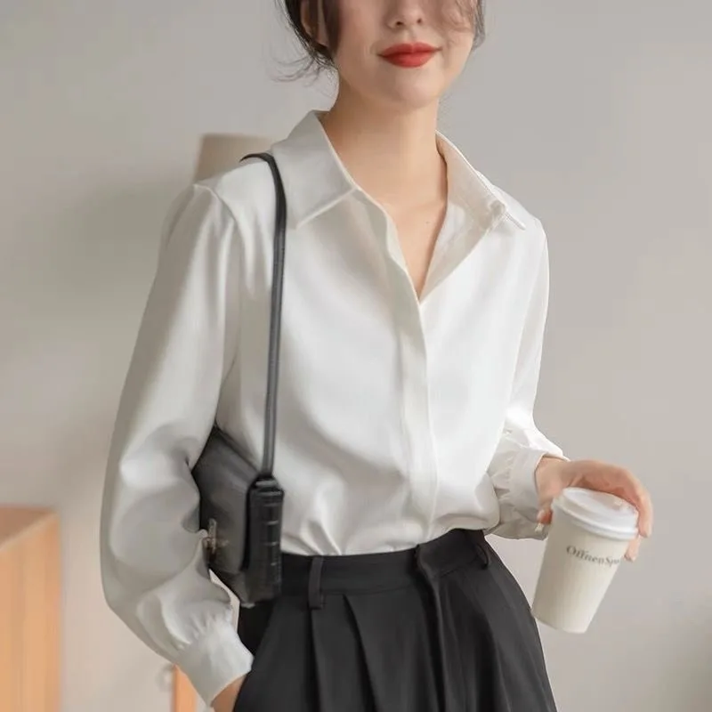 HOUZHOU Basic White Long Sleeve Shirts Women Office Ladies Elegant and Youth Blouse Female Autumn Aesthetic Casual Clothes Loose
HOUZHOU Basic White Long Sleeve Shirts Women Office Ladies Elegant and Youth Blouse Female Autumn Aesthetic Casual Clothes Loose