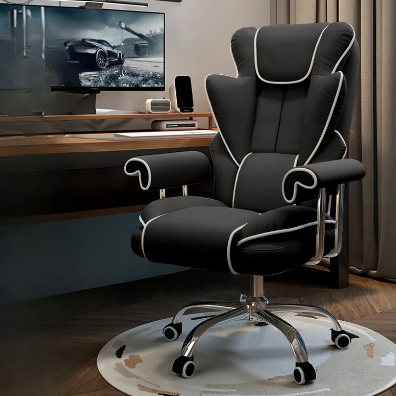 Kawai Black Rotating Office Chair Footrest Comfy Designer Gaming Office Chair Fancy Nordic Chaise De Bureaux Salon Furniture 
Kawai Black Rotating Office Chair Footrest Comfy Designer Gaming Office Chair Fancy Nordic Chaise De Bureaux Salon Furniture