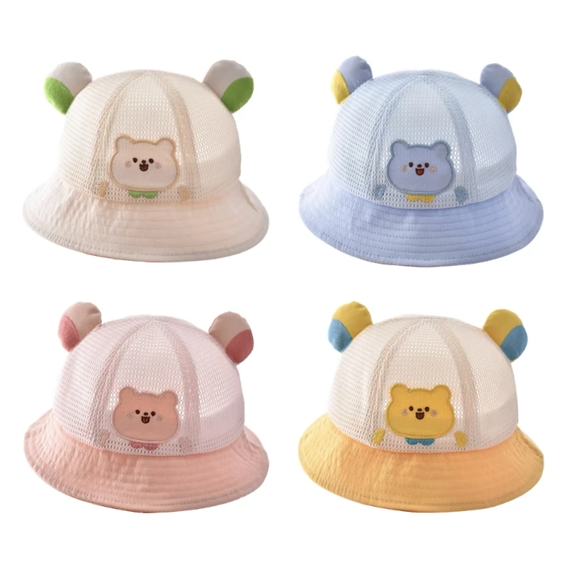

Baby Fisherman Hat Mesh Bucket Hat for Toddler Girls Boy Sun-proof Infant Cotton Hat Floppy Cap 3-24M Baby Accessories