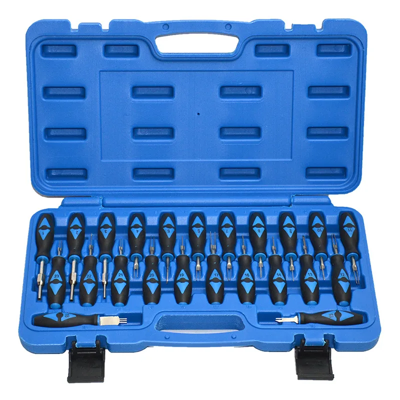 

23Pcs Car Terminal Disassembly Set Auto Electrical Instrument Wiring Wire Crimp Connector Pin Extractor Removal Keys Hand Tools