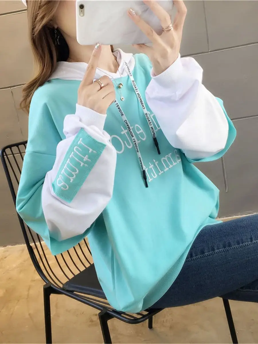 Autumn Harajuku Sweatshirt Women Patchwork Clothes Korean Ulzzang Long Sleeve Pullover Loose High Street Hoodie Streetwear Femme
Autumn Harajuku Sweatshirt Women Patchwork Clothes Korean Ulzzang Long Sleeve Pullover Loose High Street Hoodie Streetwear Femme