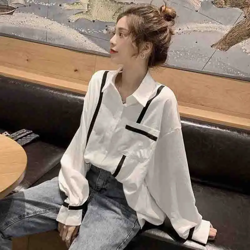 Female Students Spring Design Sense Niche Appear Thin Long Sleeved Cardigan Blouse Women Students Korean Loose Fitting Shirt Top
Female Students Spring Design Sense Niche Appear Thin Long Sleeved Cardigan Blouse Women Students Korean Loose Fitting Shirt Top