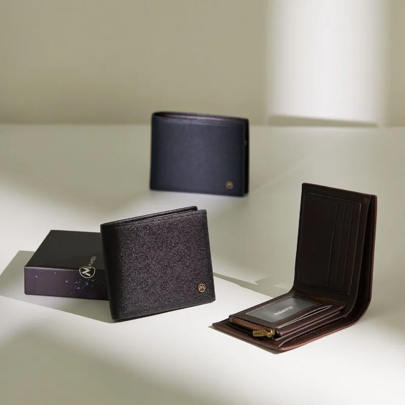 Fashionable Men's Wallet Short PU Leather Wallet RFID Anti-theft Credit Card Holder Multi-card Slot Coin Purse Change Purse Men 
Fashionable Men's Wallet Short PU Leather Wallet RFID Anti-theft Credit Card Holder Multi-card Slot Coin Purse Change Purse Men