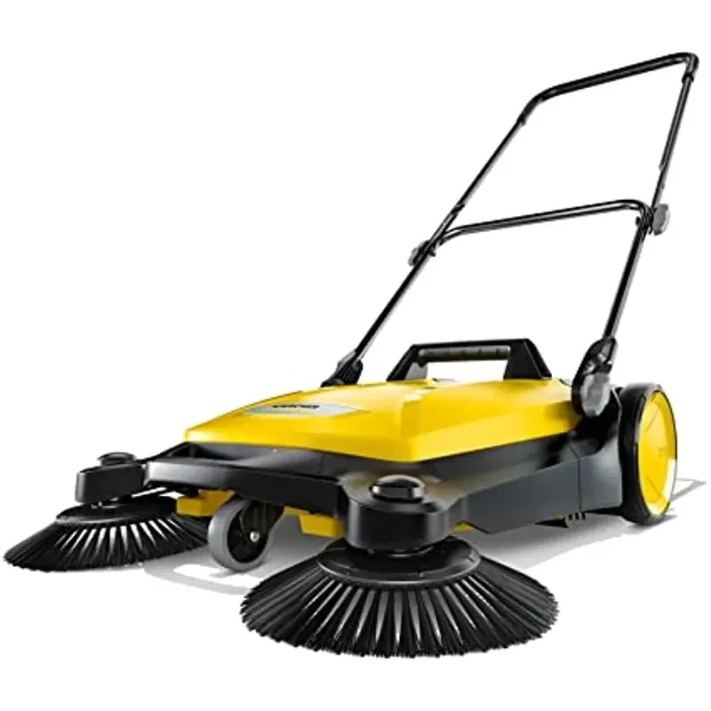 

Karcher S 4 Twin Walk-Behind Outdoor Hand Push Floor Sweeper 5.25 Gallon Capacity 26.8" Sweeping Width Sweeps 26000 Square