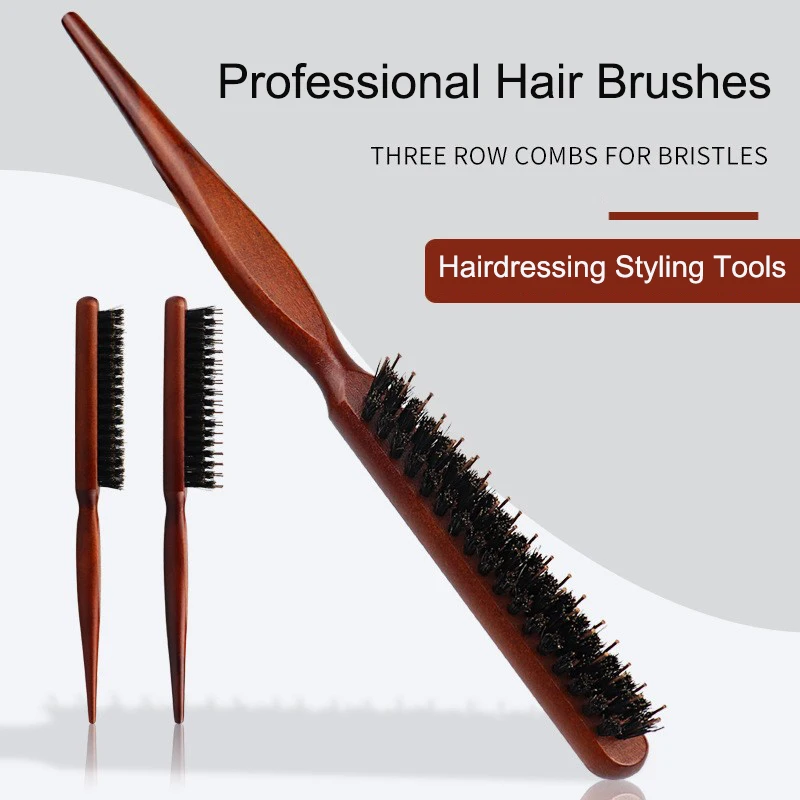 Professional Salon Teasing Back Hair Brushes Boar Bristle Wood Slim Line Comb Hairbrush Extension Hairdressing Styling Tools DIY
Professional Salon Teasing Back Hair Brushes Boar Bristle Wood Slim Line Comb Hairbrush Extension Hairdressing Styling Tools DIY