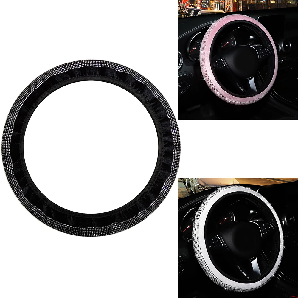 Car Universal 37-38CM Rhinestones Diamond Car Steering Wheel Cover Bling Crystal Interior Accessories
Car Universal 37-38CM Rhinestones Diamond Car Steering Wheel Cover Bling Crystal Interior Accessories